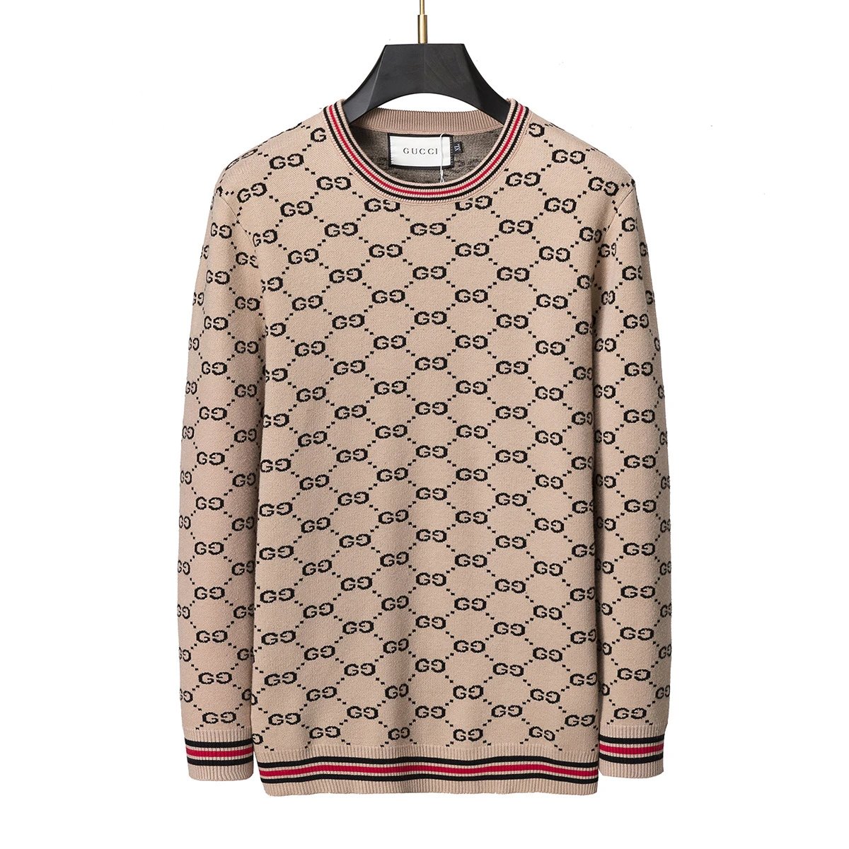 Gucci Knitwear Crewneck logo-pattern knit sweater — 3007 Kasai