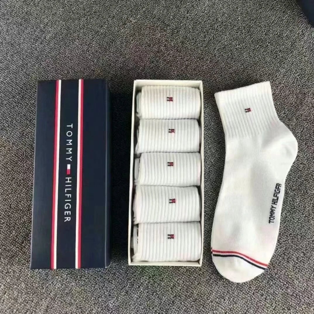 Tommy Hilfiger Ribbed Crew Socks Gray - 4
