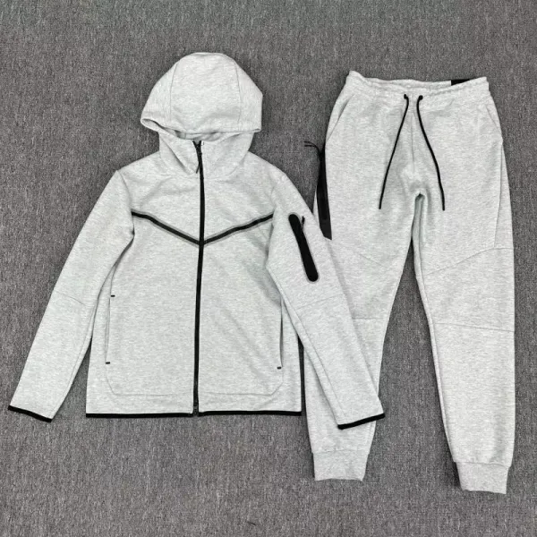 Nike Tech Fleece Gray Full-Zip Hoodie and Jogger Set - 22