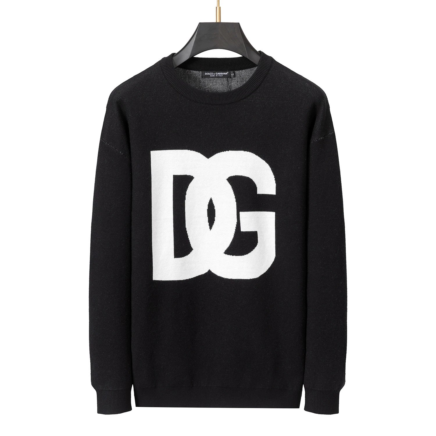 Gucci Knitwear Crewneck logo-pattern knit sweater — 3026 black