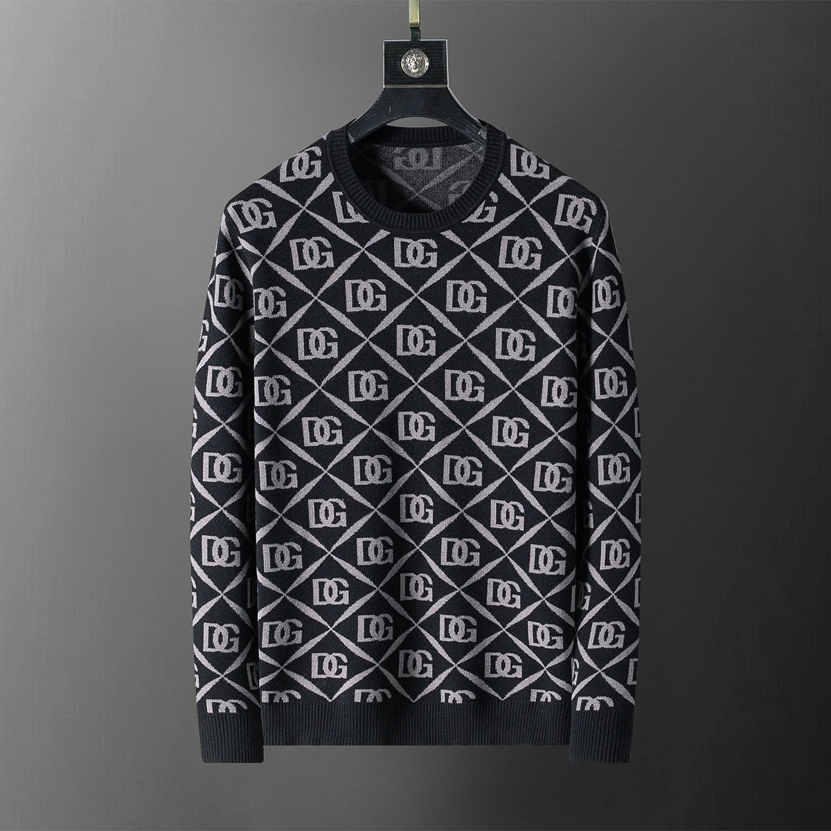 Gucci Knitwear Crewneck logo-pattern knit sweater — 50 k 05 Black