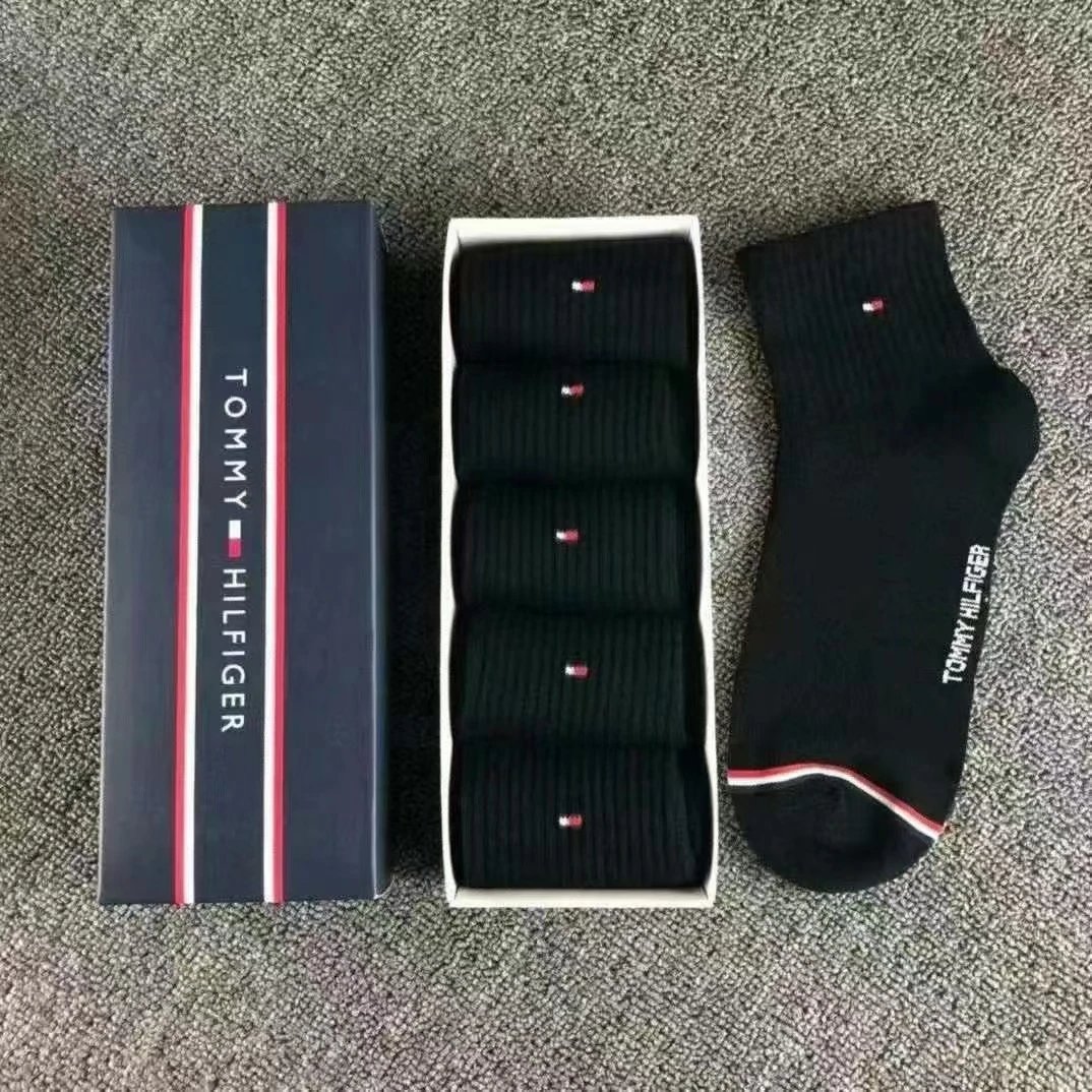 Tommy Hilfiger Ribbed Crew Socks Gray - 5