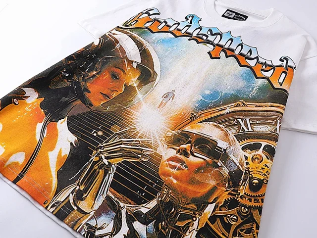 Godspeed T-Shirts Washed distressed graphic short-sleeve T-shirt product detail image 41