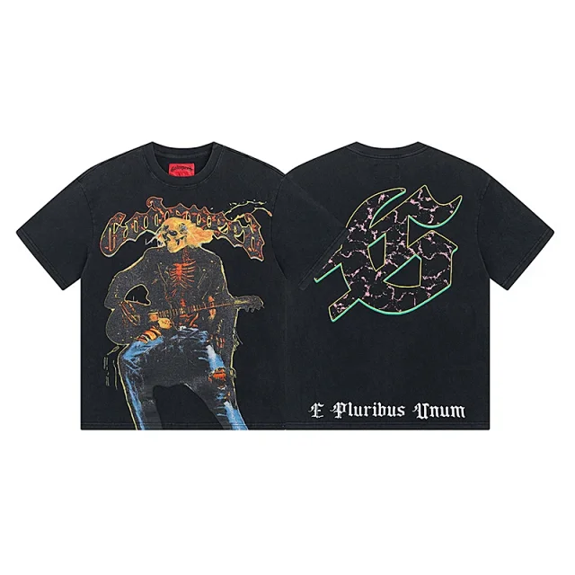 Godspeed T-Shirts Washed distressed graphic short-sleeve T-shirt product detail image 29