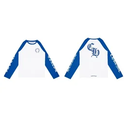 thumbnail for High quality double yarn cotton long sleeve T-shirt printed for men and women