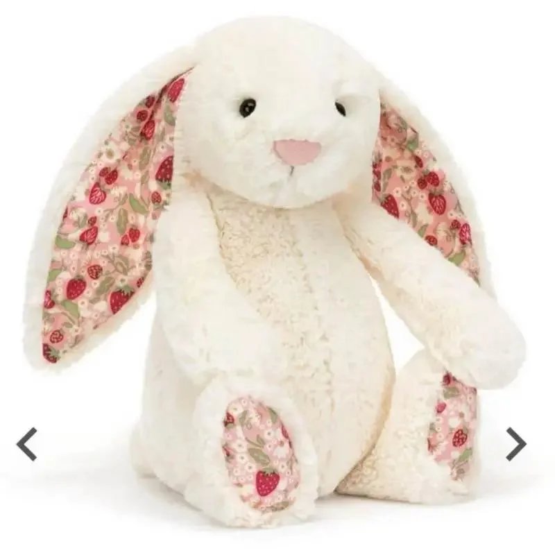 New White Floral Rabbit 31 cm SKU image