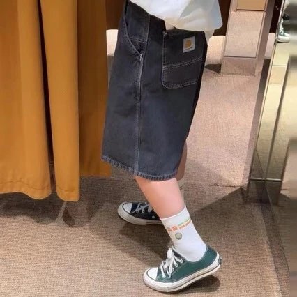 Carhartt Denim Skirt Dark Blue Casual Skirt