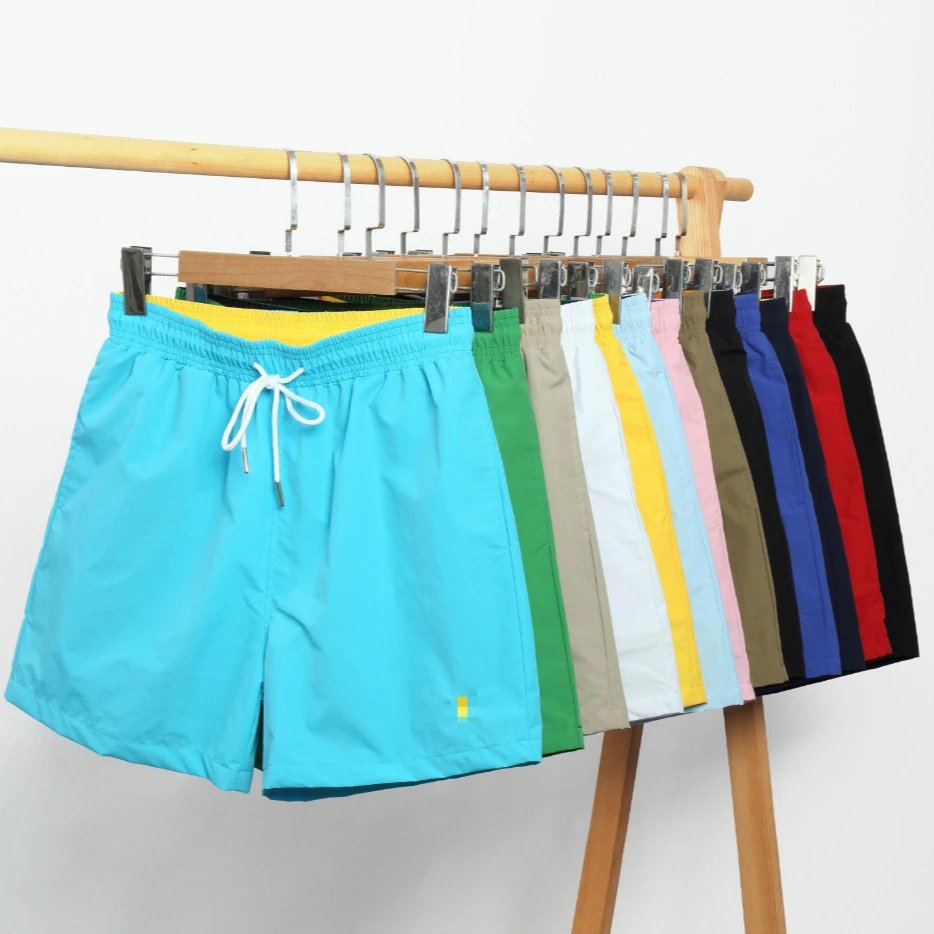 Cotton Swim Shorts Blue Sport Style