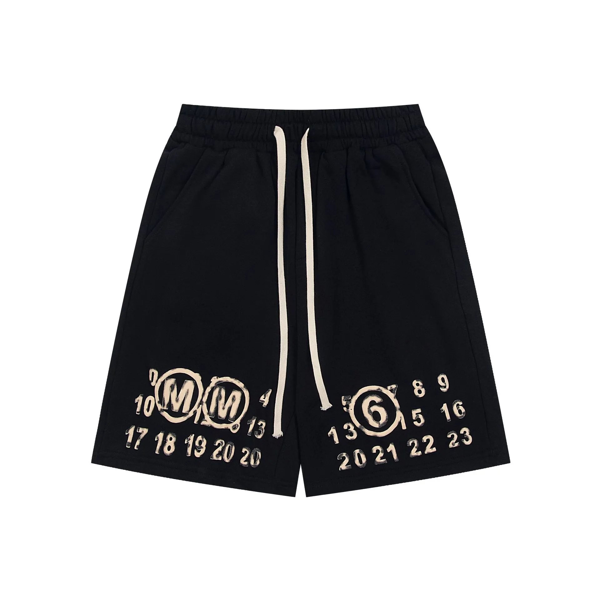 Maison Margiela Black Graphic Sweat Shorts