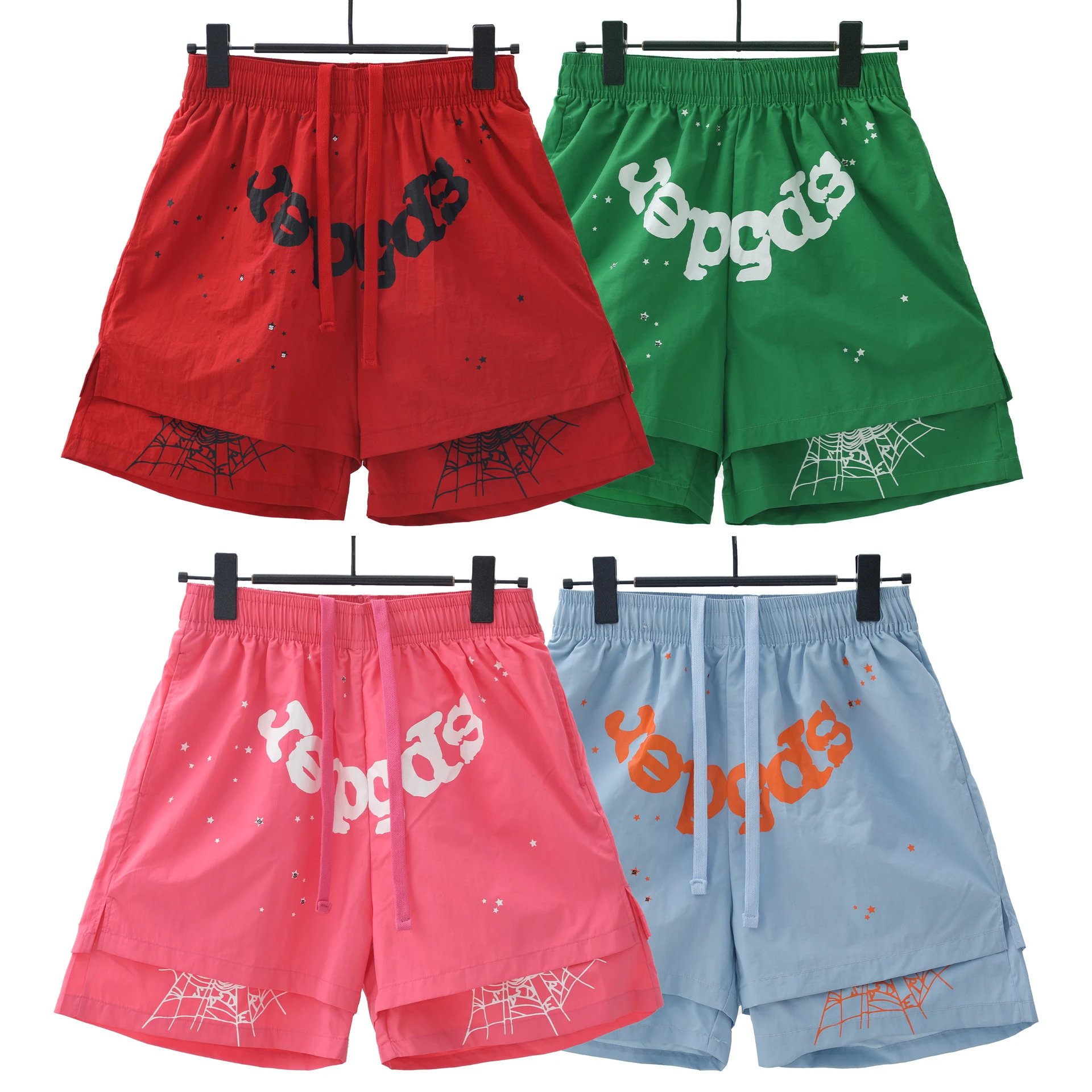 Hypads Logo Print Red Sport Shorts