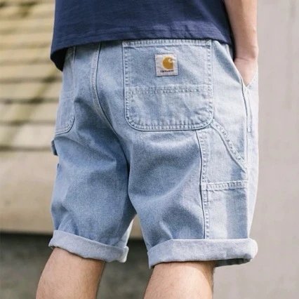 Carhartt Cargo Shorts Light Blue Denim Workwear