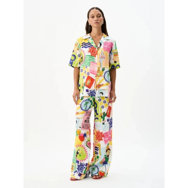 Multicolor Printed Summer Suit Set Casual Wear