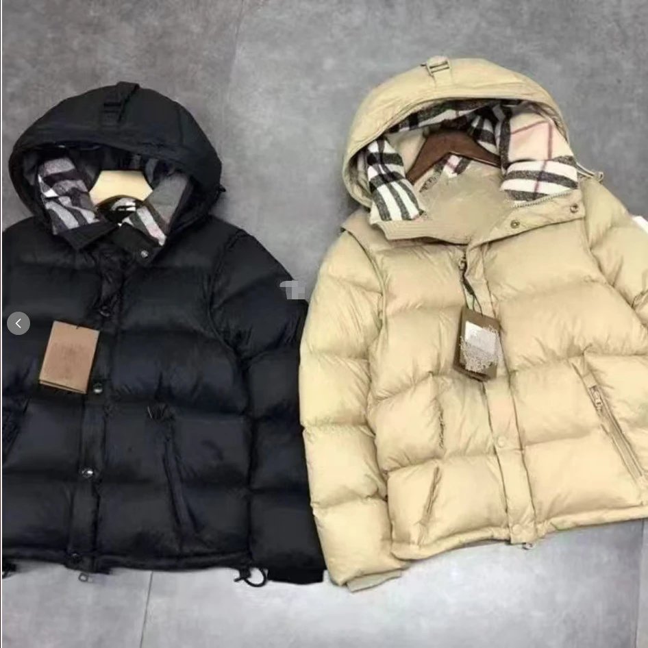 Detachable Sleeve Hooded Down Jacket   (Enter store, 400+ items---WhatsApp:+86 133 2878 2035)