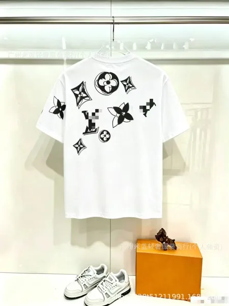Louis Vuitton Monogram Flower Print White T-Shirt - 1