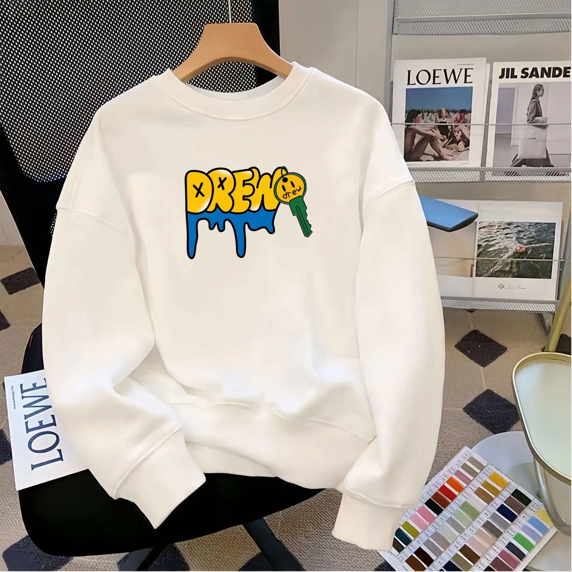 Puma Logo Graphic Crewneck White Hoodie - 40