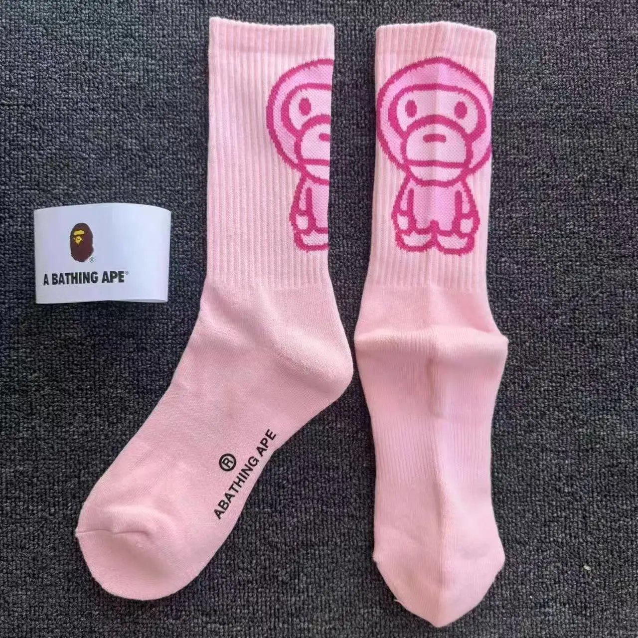 A Bathing Ape Mint Green Socks - 6