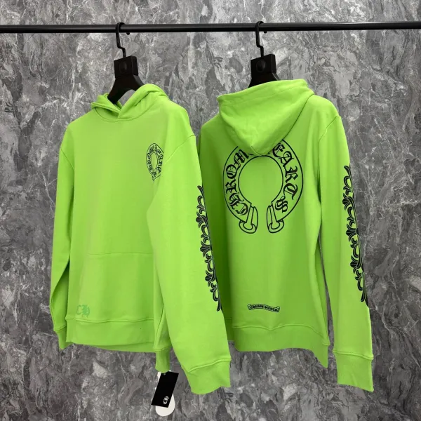 Chrome Hearts Hoodie Neon Green Graphic Print Hoodie - 1