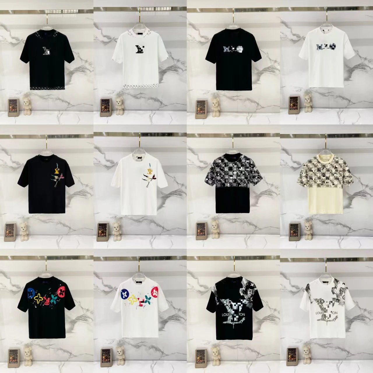 Design Embroidered Graphic Navy T-Shirt - 8