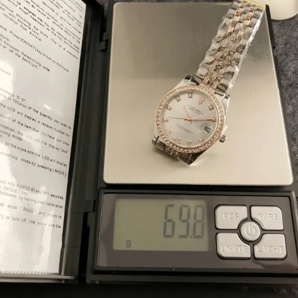 Rolex Oyster Perpetual Datejust Pink Dial Diamond Bezel Stainless Steel Watch Watches - 16
