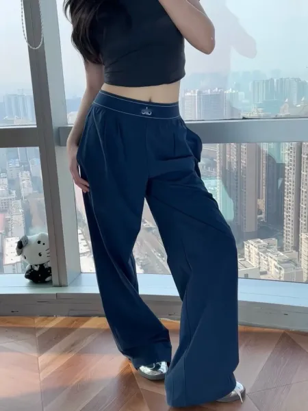 Alo Off-Shoulder Long Sleeve Crop Top Black + Alo High-Waisted Wide-Leg Pants Black + Beige Baseball Cap - 7