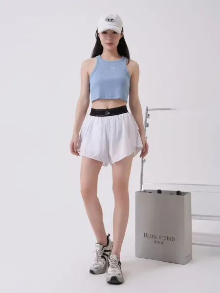 Alo Yoga Crop Tank White Activewear Top - 5