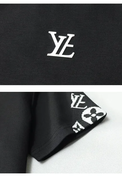 Louis Vuitton Monogram Print T-Shirt and Shorts Set Black - 17