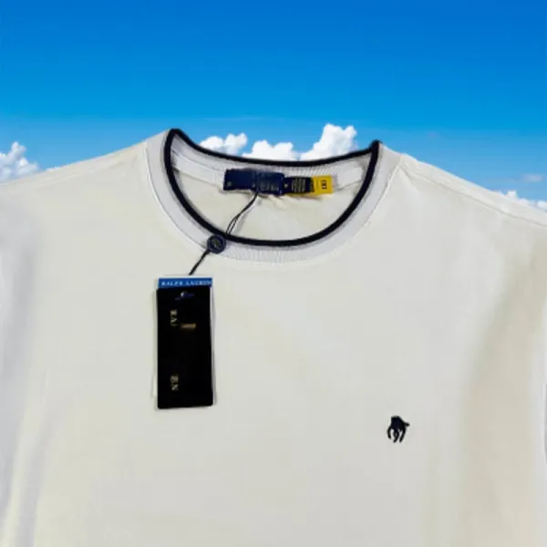 Design Classic Crew Neck T-Shirt Navy with Contrast Trim - 9