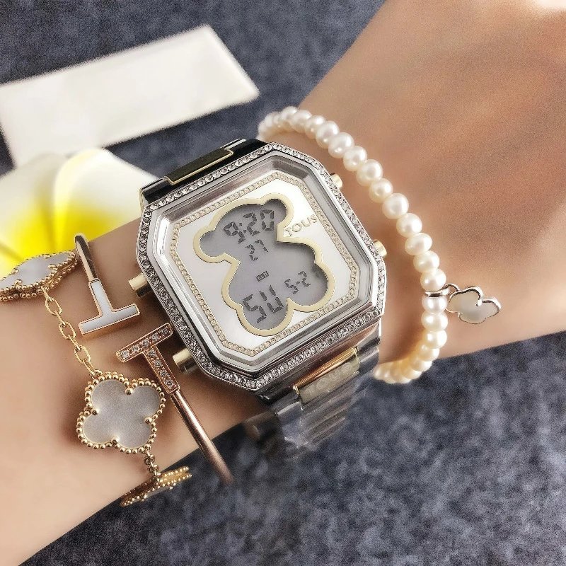 Design TOUS Bear Digital Watch Gold Crystal-Embellished Smartwatch Watches - 12