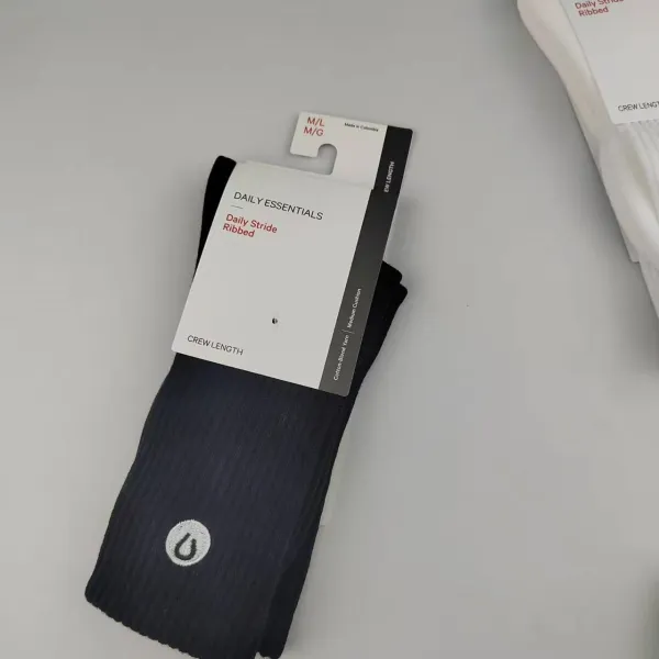 Lululemon Daily Stride Ribbed Crew Length Socks Navy - 1