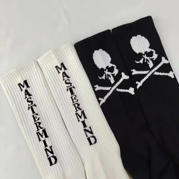 Design Mastermind World Skull Print Ankle Socks Black Socks - 6