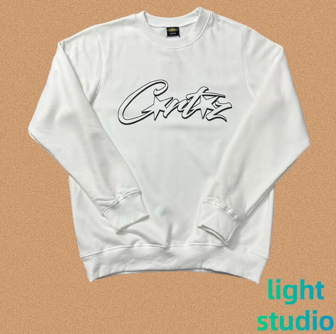 Corteiz Script Logo White Hoodie