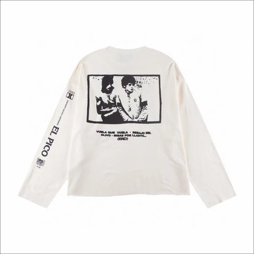 Design El Pico Long Sleeve Graphic Tee Off-White T-Shirts - 13