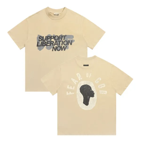 Fear of God Essentials Number 9 Graphic T-Shirt Beige - 4
