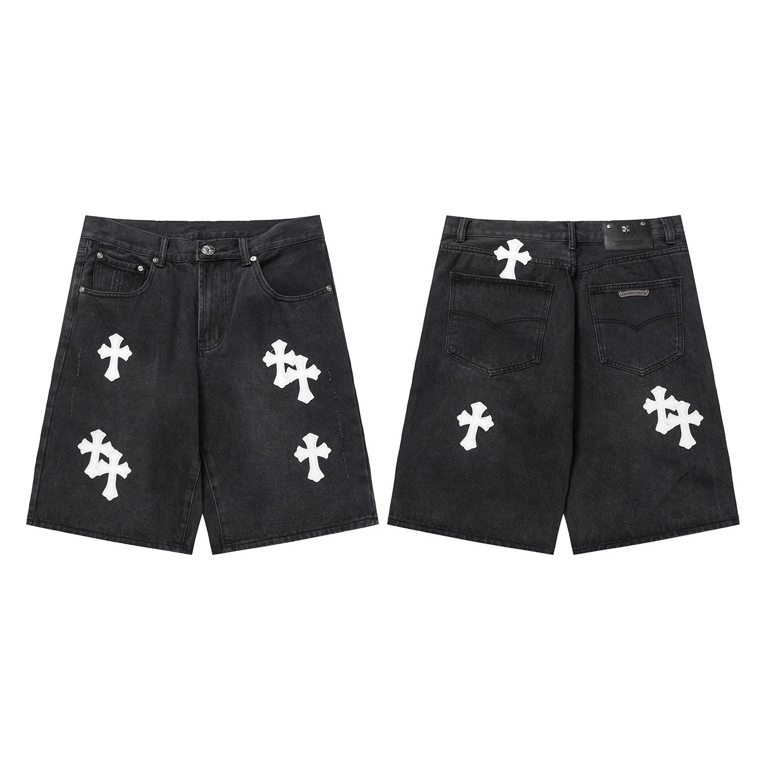 Chrome Hearts Cross Motif Embroidered Black Denim Jeans - 22