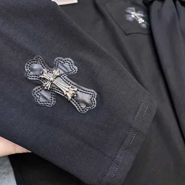 Chrome Hearts Cross Motif Layered Sleeve T-Shirt Black / Yellow - 8