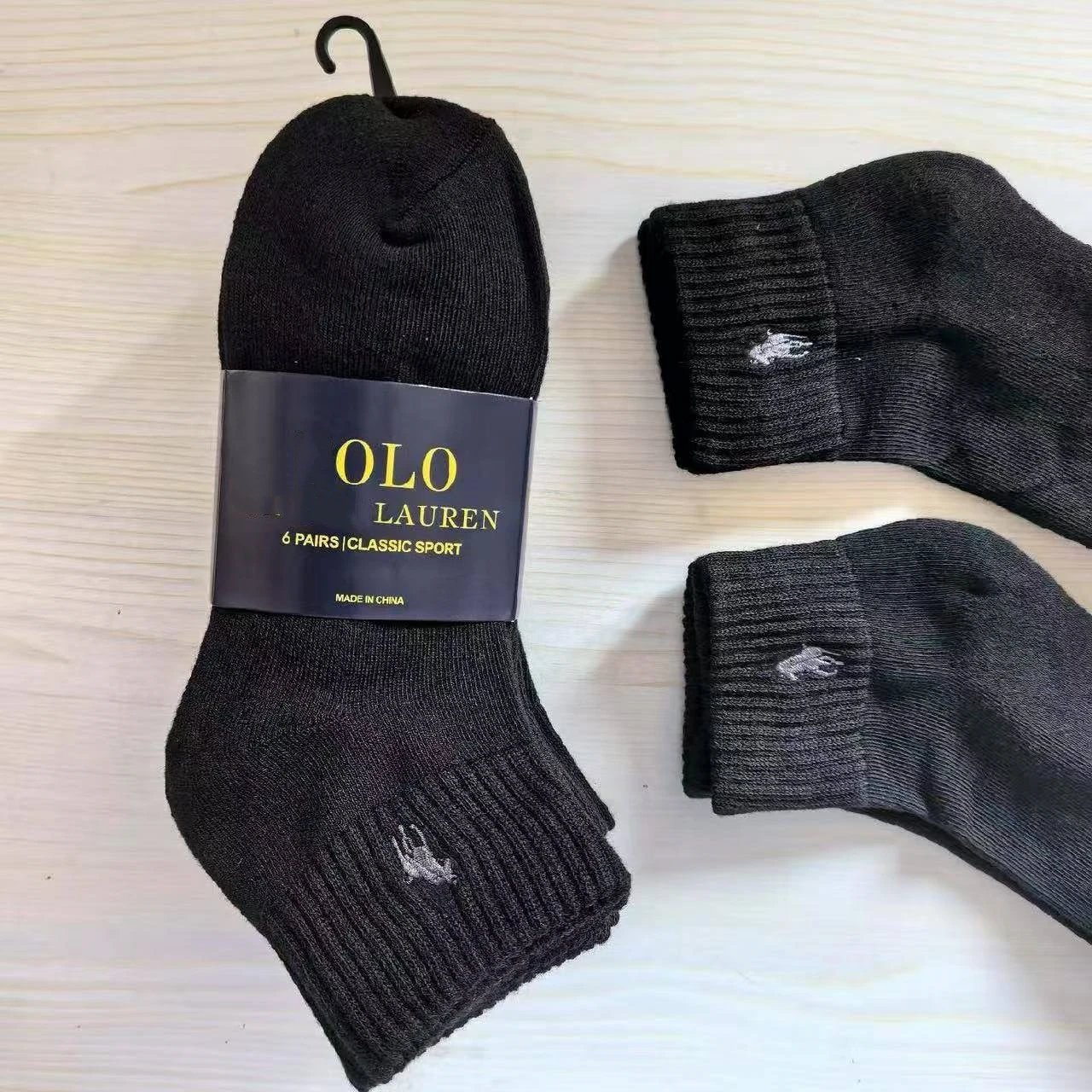 Polo Ralph Lauren Classic Sport Ankle Socks Black - 7