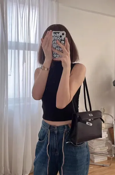 Hermès Mini Kelly II Taupe Togo Leather Shoulder Bag - 13