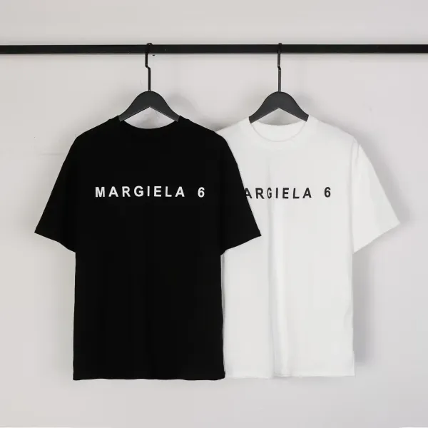 Maison Margiela MM6 T-Shirt Collection Black and White Graphic Tees - 37