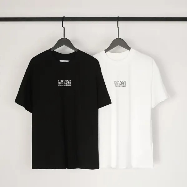 Maison Margiela MM6 T-Shirt Collection Black and White Graphic Tees - 46