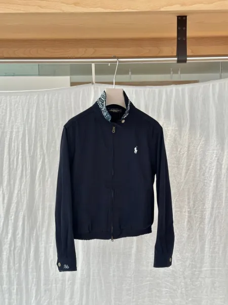 Polo Ralph Lauren Paisley-Trimmed Brown Bomber Jacket - 33