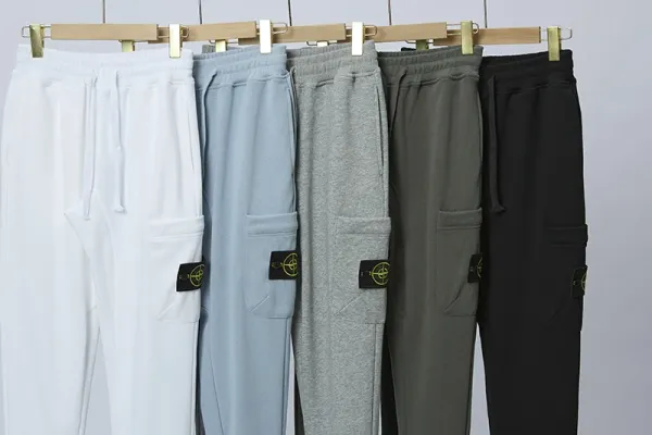 Stone Island Logo Patch Sweatpants Light Blue - 5
