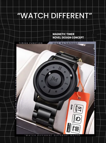 Design JM K1 (158) Black Quartz Watch Watches - 14