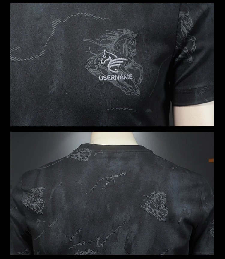 Design Marble Print Embossed T-Shirt White - 13