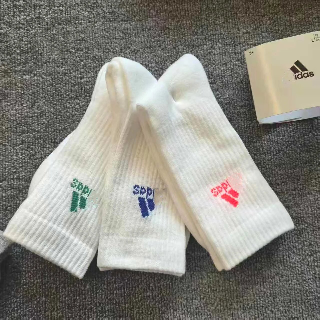 Adidas Crew Socks White - 2