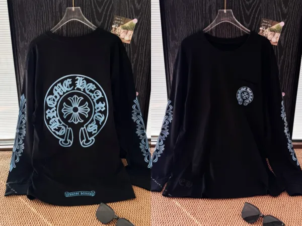 Chrome Hearts Gothic Cross Long Sleeve T-Shirt Black - 15