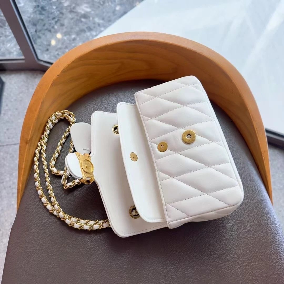 Coach Tabby Quilted Chain Shoulder Bag Black and White - 10