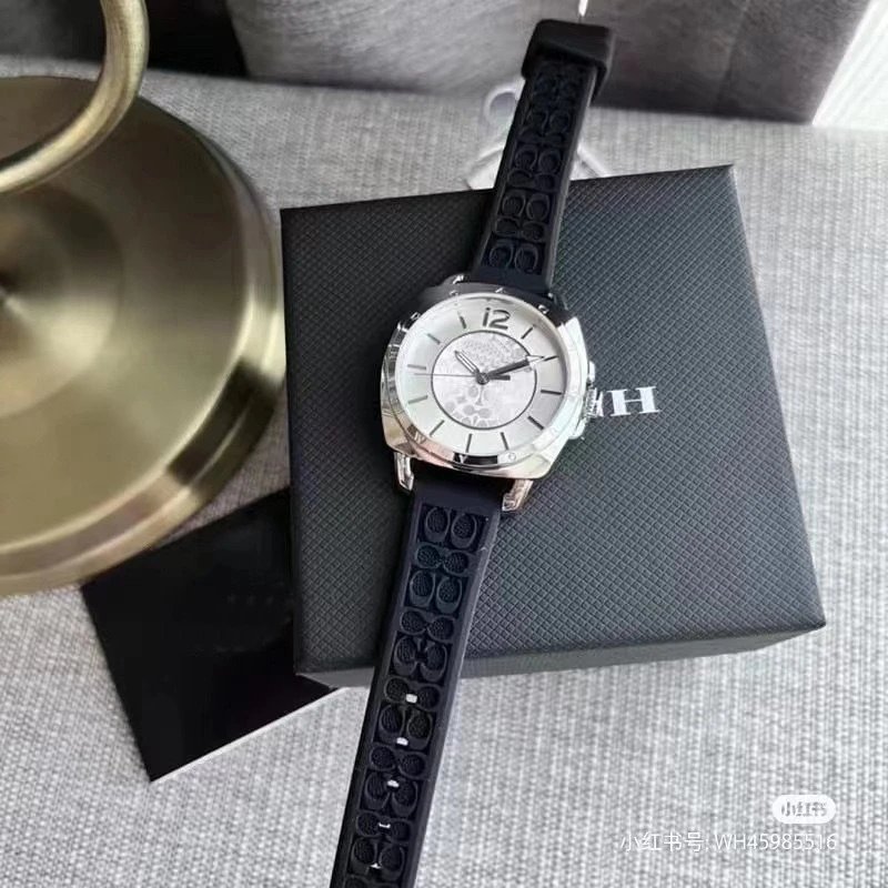 Hogan H323 Quartz Watch Black Rubber Strap Watch Watches
