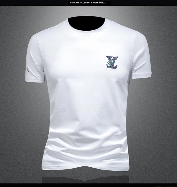 Design Embroidered Logo Beige T-Shirt - 9