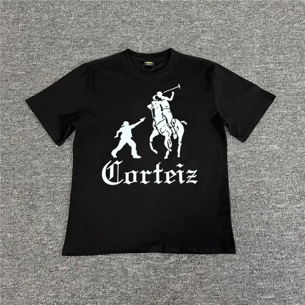 Corteiz Horseman Graphic Black T-Shirt - 1
