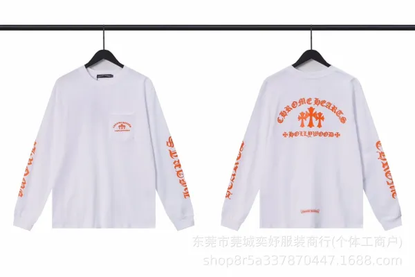 Chrome Hearts Gothic Cross Long Sleeve T-Shirt Black - 41